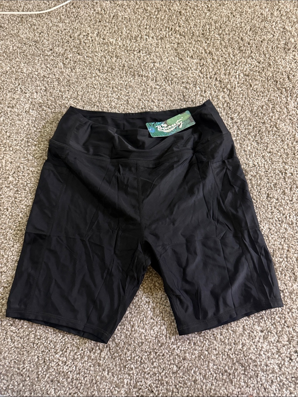 Black Women’s Athletic Bike Shorts - Brand: Blank